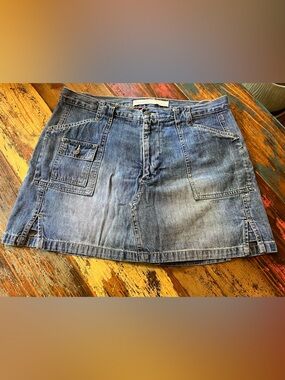 Vintage Denim Mini Skirt-Shorts